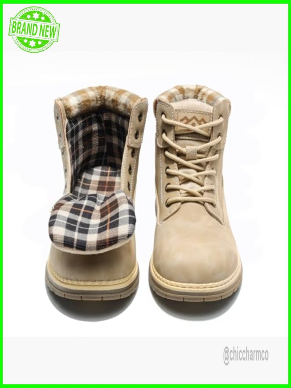 Women's Winter Snow Boots Lightweight Ankle Hiking Fur Lined Lace Up Trekking - Picture 4 of 7